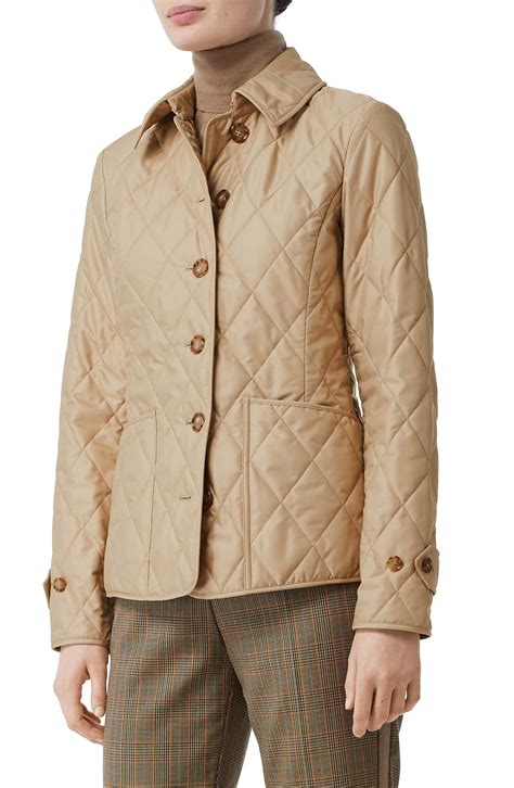 burberry diamond quilted thermoregulated barn jacket|Burberry check diamond quilted coat.